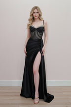 Fit and Flare Sweetheart Bustline and Boned Waistline Gown NXK1733