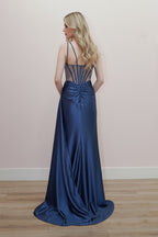 Fit and Flare Sweetheart Bustline and Boned Waistline Gown NXK1733