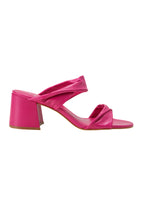Xaxim Goat Pink Leather Mules – 6.5cm Block Heel Slip-On