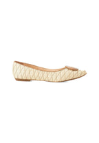 Corobá Raffia Leather Ballerinas – Natural Brown Flat
