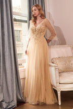 Tulle A-Line Dress with Glitter CDCD0182