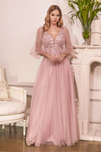 Tulle A-Line Dress with Glitter CDCD0182