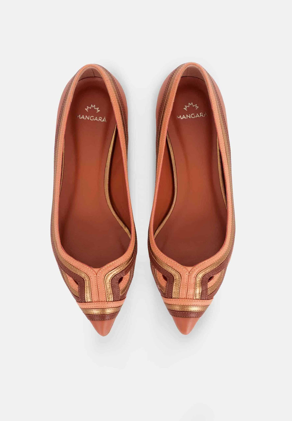 Begonia Caramel Leather Ballerinas