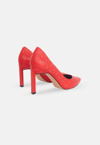 Callisia Brushed Red Leather Pumps – 9.5cm High Heel
