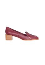 Cordía Purple Leather Loafers – 4cm Block Heel