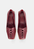 Cordía Purple Leather Loafers – 4cm Block Heel