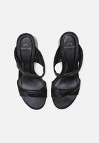 Xaxim Goat Black Leather Mules – 6.5cm Block Heel Slip-On