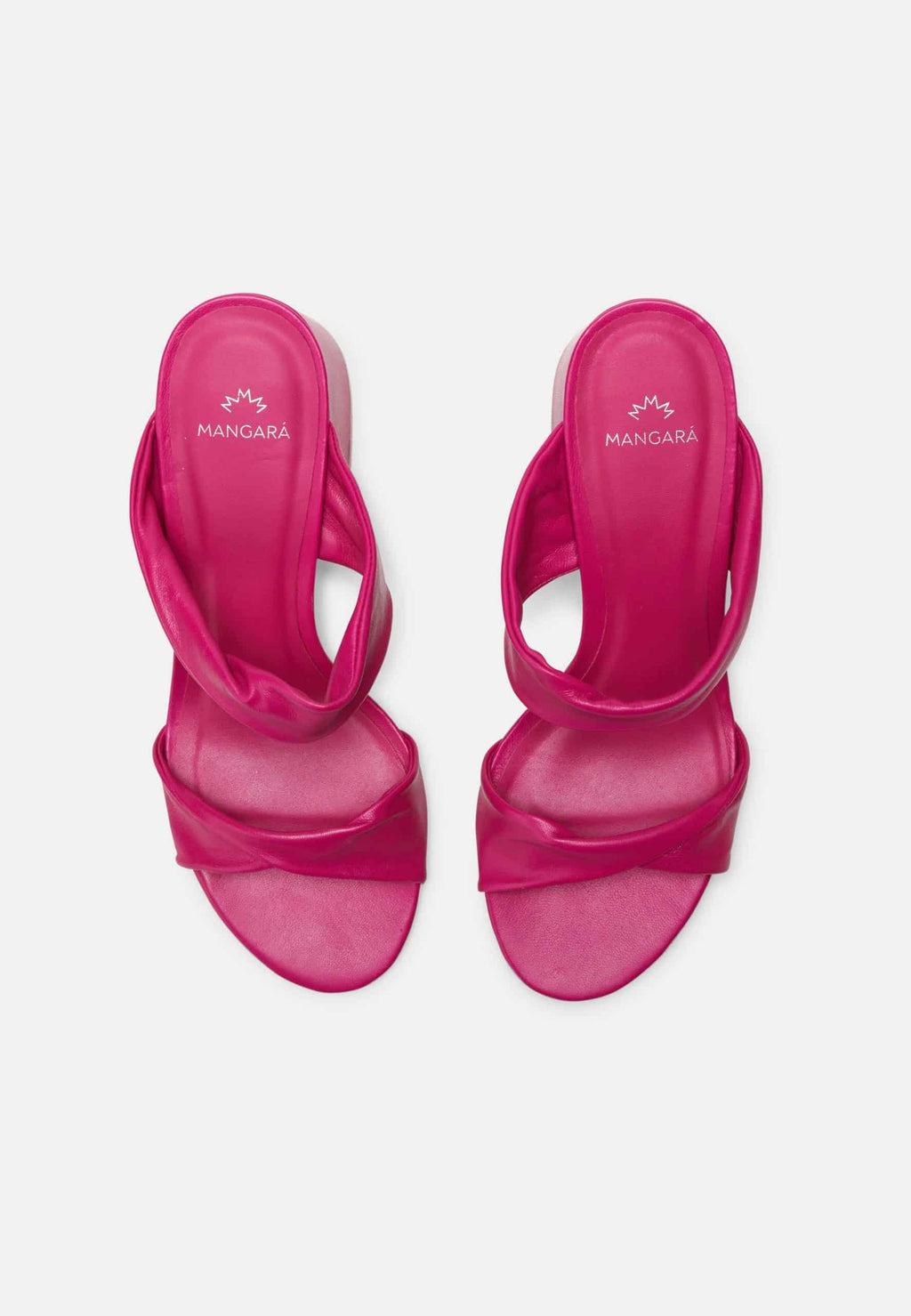 Xaxim Goat Pink Leather Mules – 6.5cm Block Heel Slip-On