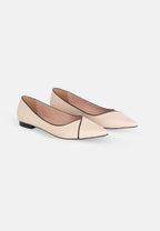 Ariri Beige Leather Ballerinas